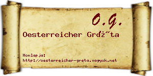 Oesterreicher Gréta névjegykártya